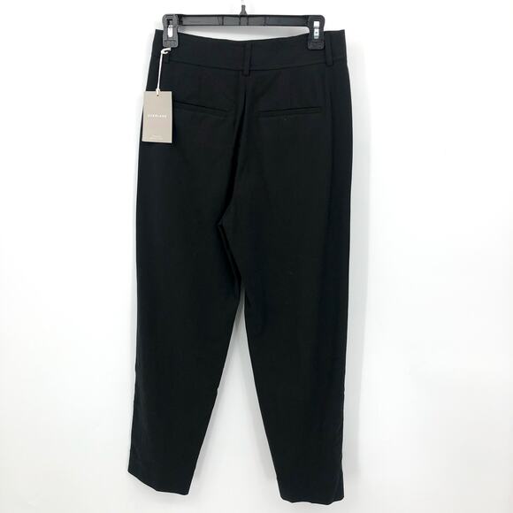 EVERLANE Women's Way High Draped Tapered Pants Size 12 Black Tencel NWT - Picture 7 of 9